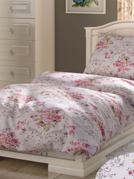 Kvalitex Französische Baumwollbettwäsche PROVENCE COLLECTION 240x200, 70x90cm CLER rosa