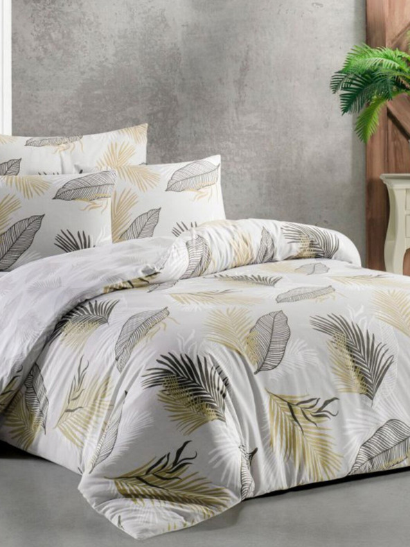 Kvalitex Französische Baumwollbettwäsche DELUX 200x200, 70x90cm SANEL grau