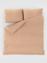 Kvalitex Französisches Krepp-Bettwäsche-Set 220x200, 70x90cm lachs Qualitex