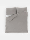 Kvalitex Satin-Französisches Bettwäsche-Set LUXURY COLLECTION 1+2, 240x200, 70x90cm hellgrau