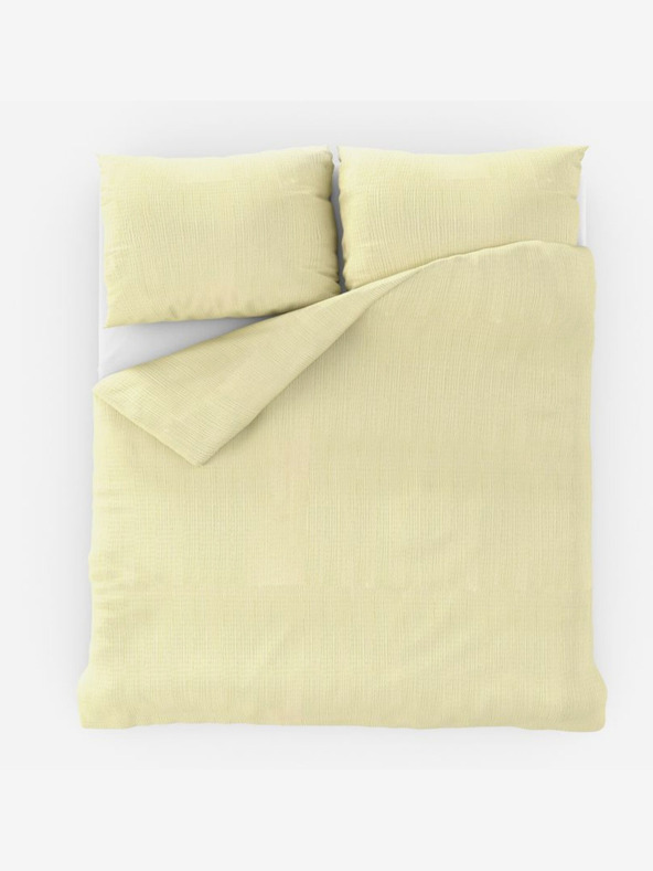 Kvalitex Französisches Krepp-Bettwäsche-Set 220x200, 70x90cm creme Qualitex