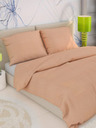 Kvalitex Klassisches Creppe-Bettwäsche-Set 140x200, 70x90cm Lachs Qualitex
