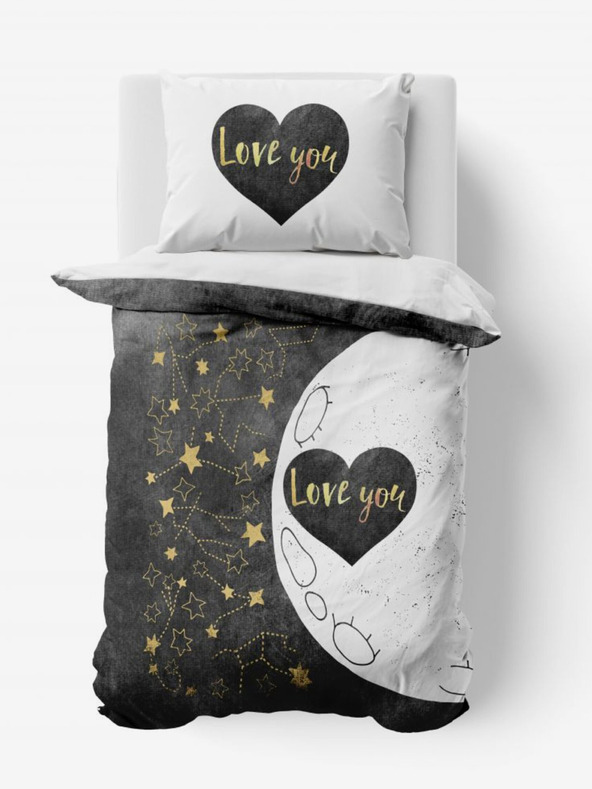 Kvalitex 3D-Bettwäsche 140x200, 70x90cm Love