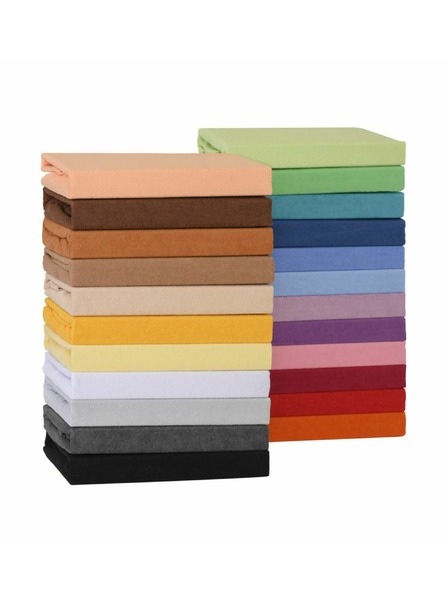 Kvalitex Frottee-Spannbettlaken Doppelbett 180x200cm satt gelb Kvalitex