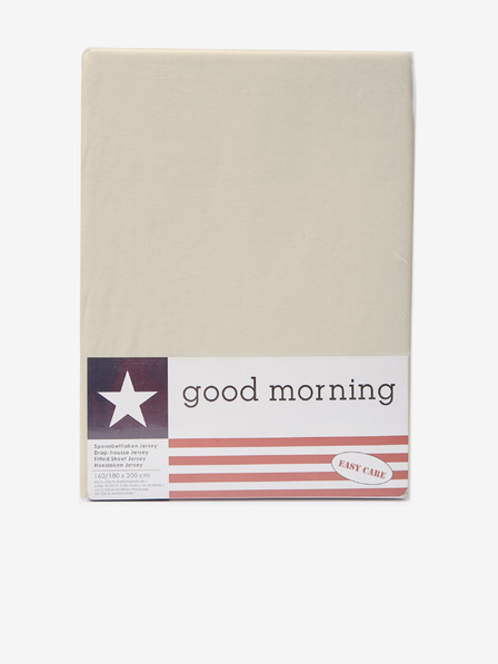 Good Morning 140 x 200 cm - Beigefarbenes Stretch-Jersey-Laken Good Morning