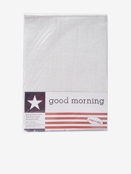 Good Morning 60 x 120 cm - Weißer Stretch-Jersey Good Morning Laken