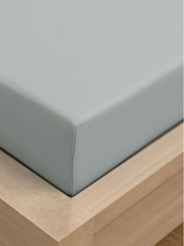 Kvalitex Jersey Bettlaken mit Lycra 220x200cm hellgrau