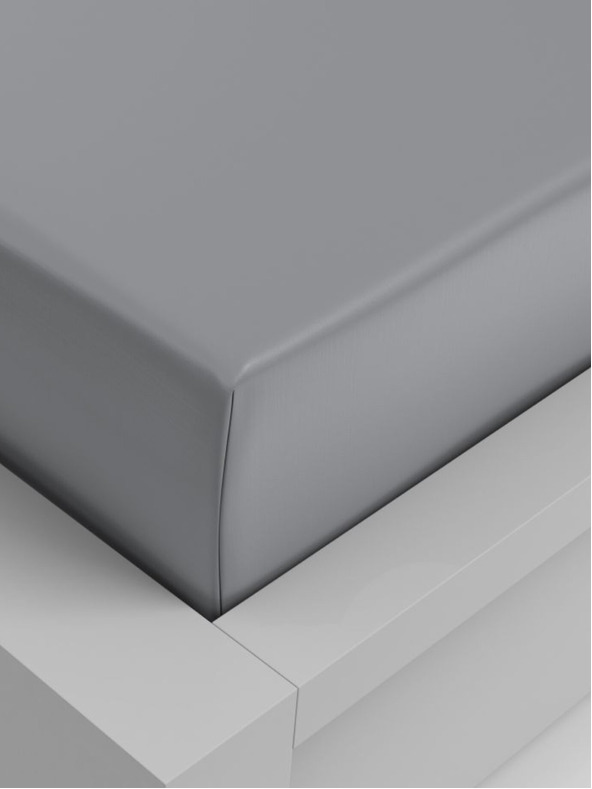 Kvalitex Stretch-Viskose-Laken 100x200cm hellgrau