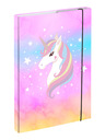 BAAGL  Rosa Schulheftumschlag A4 Regenbogen Einhorn Baagl