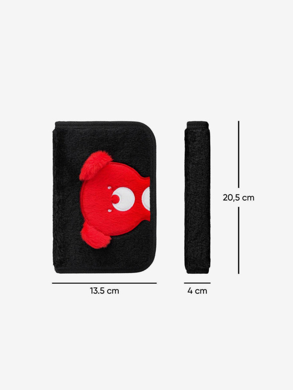 BAAGL  Schwarzes Schulmäppchen einreihig teribear Baagl