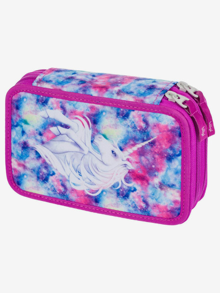 BAAGL  Rosa Schulmäppchen zweistöckig Baagl Einhorn