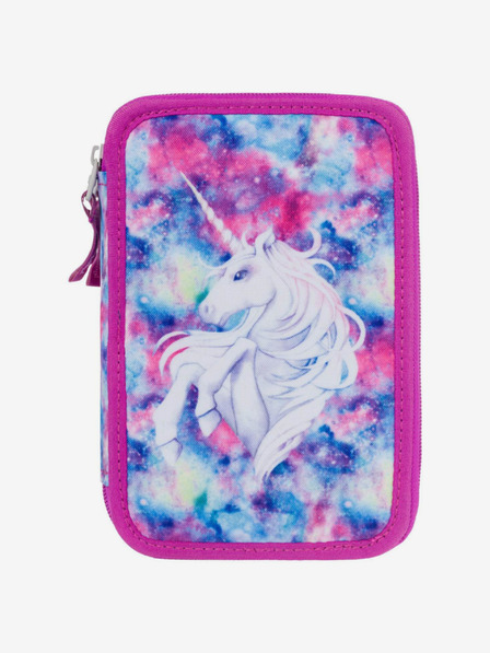 BAAGL  Rosa Schulmäppchen zweistöckig Baagl Einhorn