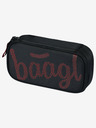 BAAGL  Schwarzes Schulset - Rucksack, Mäppchen, Tasche Baagl Skate Red