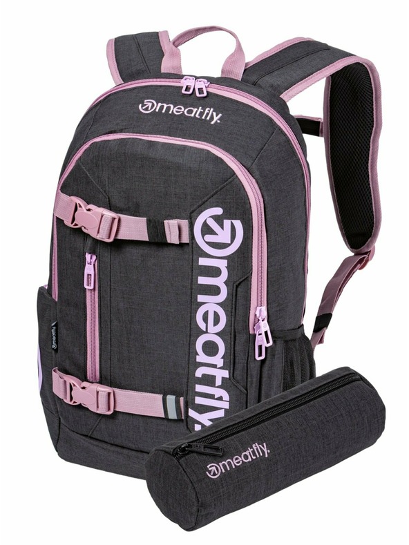 Meatfly Meatfly Rucksack Basejumper Pink / Charcoal Heather 22 L