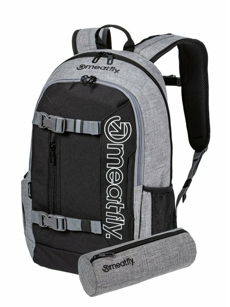 Meatfly Meatfly Rucksack Basejumper Grey Heather / Black 22 L | Schwarz | Volumen 22 L