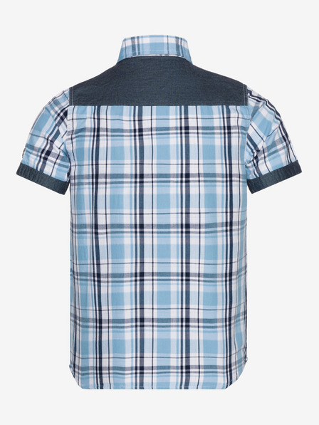 Guess Blaues kariertes Jungenhemd Guess