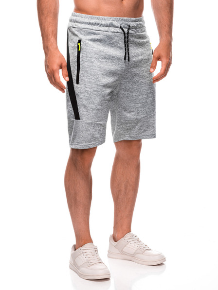 Edoti Herren kurze Jogginghose W - hellgrau meliert EDOTI