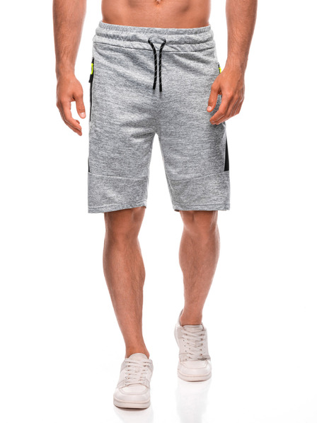 Edoti Herren kurze Jogginghose W - hellgrau meliert EDOTI
