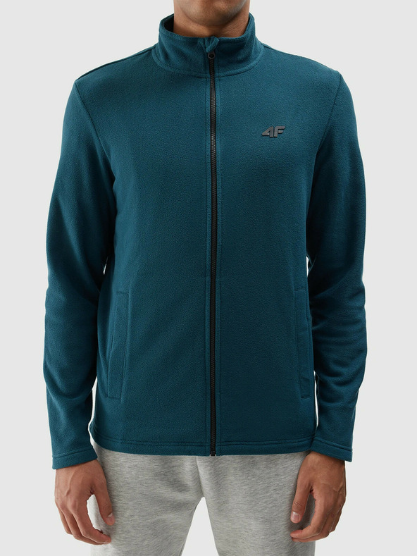 4F Herren-Kapuzenpulli aus Fleece mit Stehkragen 4F