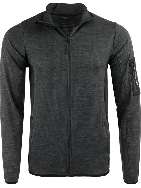 ALPINE PRO Schnelltrocknender Herren-Kapuzenpullover mit Cool Dry ALPINE PRO IRWES schwarz
