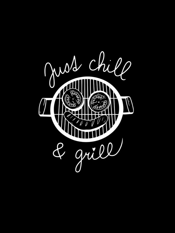 ZOOT.Original Schwarzes Herren-T-Shirt ZOOT.Original Just chill & grill