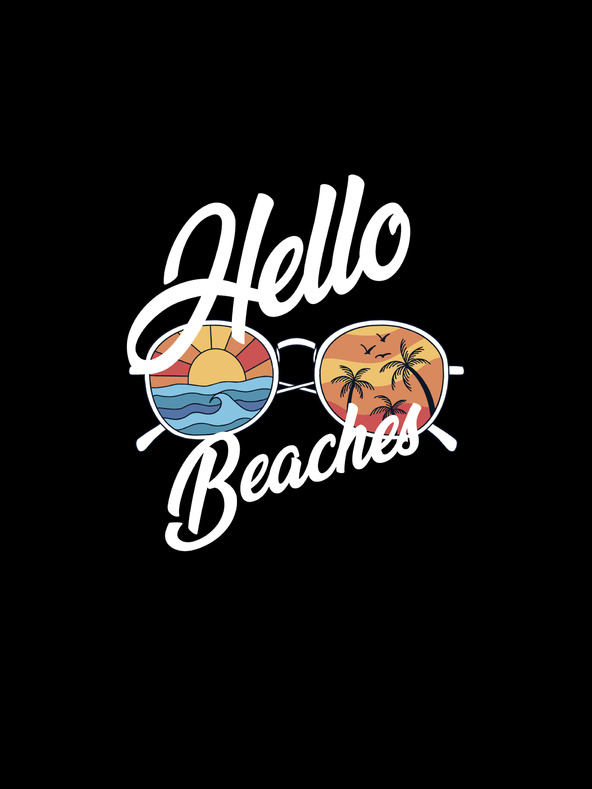 ZOOT.Original Schwarzes Herren-T-Shirt ZOOT.Original Hello beaches