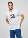 ZOOT.Original Weißes Herren-T-Shirt ZOOT.Original Ich liebe meine Witze