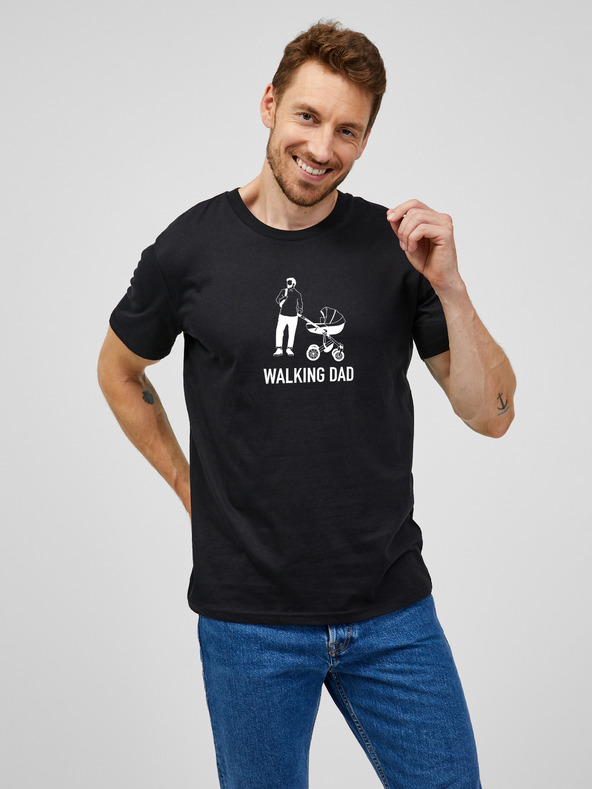 ZOOT.Original Schwarzes Herren ZOOT.Original Walking Dad T-Shirt
