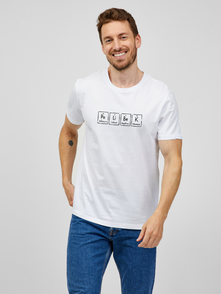 ZOOT.Original Weißes bedrucktes Herren-T-Shirt ZOOT.Original Kiss