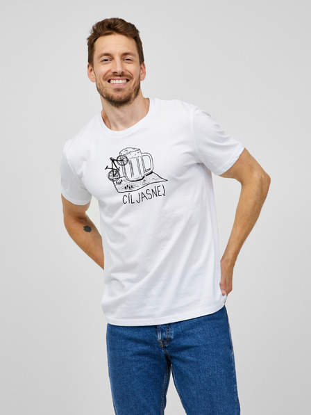 ZOOT.Original Weißes Herren-T-Shirt mit ZOOT.Original Druck Aim bright