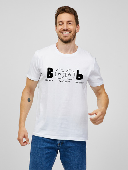 ZOOT.Original Weißes Herren-T-Shirt mit ZOOT.Original Aufdruck Boob