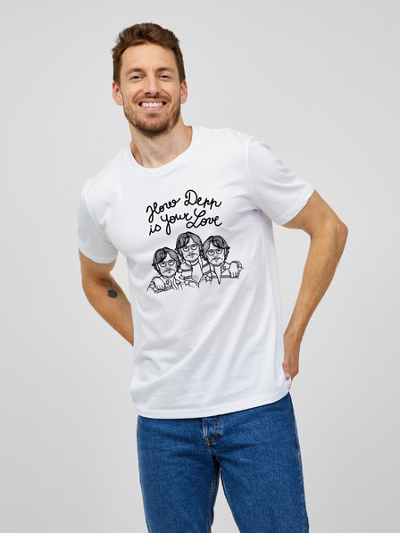 ZOOT.Original Weißes Herren-T-Shirt Zoot Original Depp Liebe
