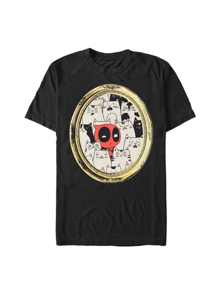ZOOT.Fan Schwarzes T-shirt Marvel Cats Rule Everything Around Me