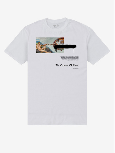 ZOOT.Fan Weißes T-Shirt apoh London apoh Michelangelo Erster Mensch