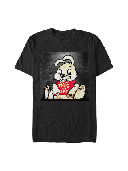 ZOOT.Fan Schwarzes T-shirt Banksy (Brandalised) Bansky Tough For Life