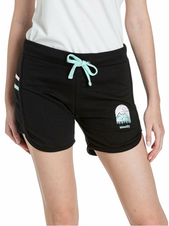 Meatfly Meatfly Damen-Sweatshorts Nea Black | Schwarz | Größe
