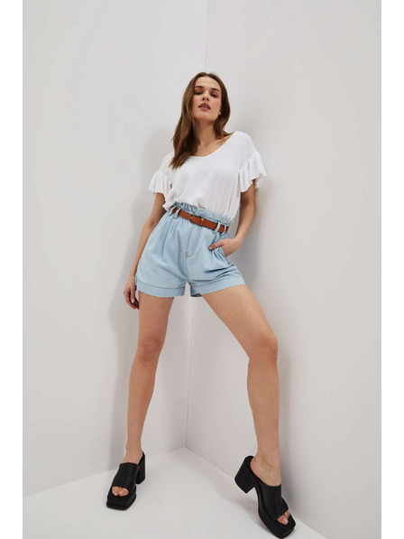 Moodo Hellblaue Damen Denim Shorts Moodo