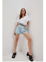 Moodo Hellblaue Damen Denim Shorts Moodo