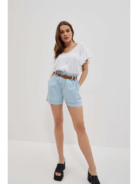 Moodo Hellblaue Damen Denim Shorts Moodo