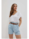Moodo Hellblaue Damen Denim Shorts Moodo