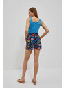 Moodo Dunkelblaue gemusterte Damen-Shorts Moodo