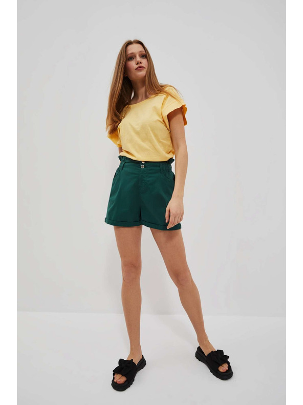 Moodo Dunkelgrüne Damen-Shorts von Moodo