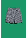 Moodo Weiß-schwarz karierte Damen-Shorts Moodo