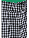 Moodo Weiß-schwarz karierte Damen-Shorts Moodo