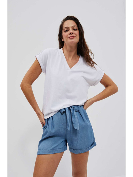 Moodo Blaue Damen Denim Shorts Moodo