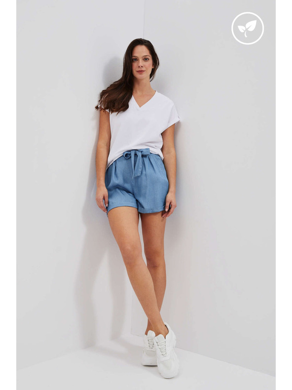 Moodo Blaue Damen Denim Shorts Moodo