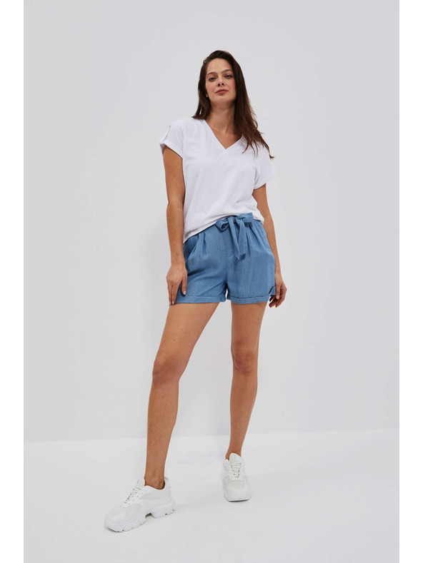 Moodo Blaue Damen Denim Shorts Moodo