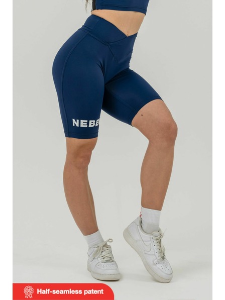 Nebbia Leggings-Shorts mit hoher Taille 9" SNATCHED 614 XS, dunkelblau