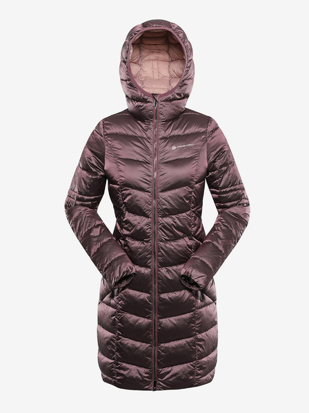 ALPINE PRO Langer ultraleichter Damenmantel ALPINE PRO OREFA rosa