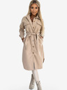numoco Beigefarbener warmer Damenmantel mit Taschen, Knöpfen und Taillenbinde Numoco